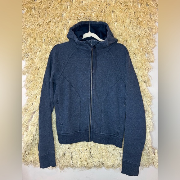Lululemon✨Huddle & Hustle Full Zip Hoodie Lined✨Heathered Speckled Jet Blue✨8 - Picture 6 of 14
